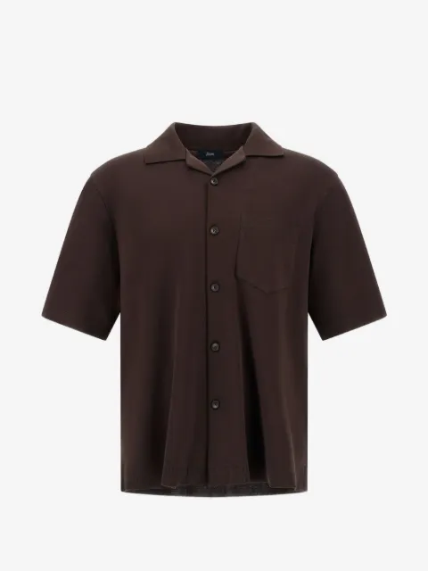 Herno short-sleeve chest-pocket shirt