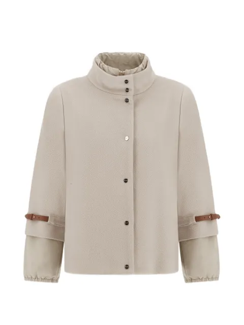 Herno leather-cuff jacket 