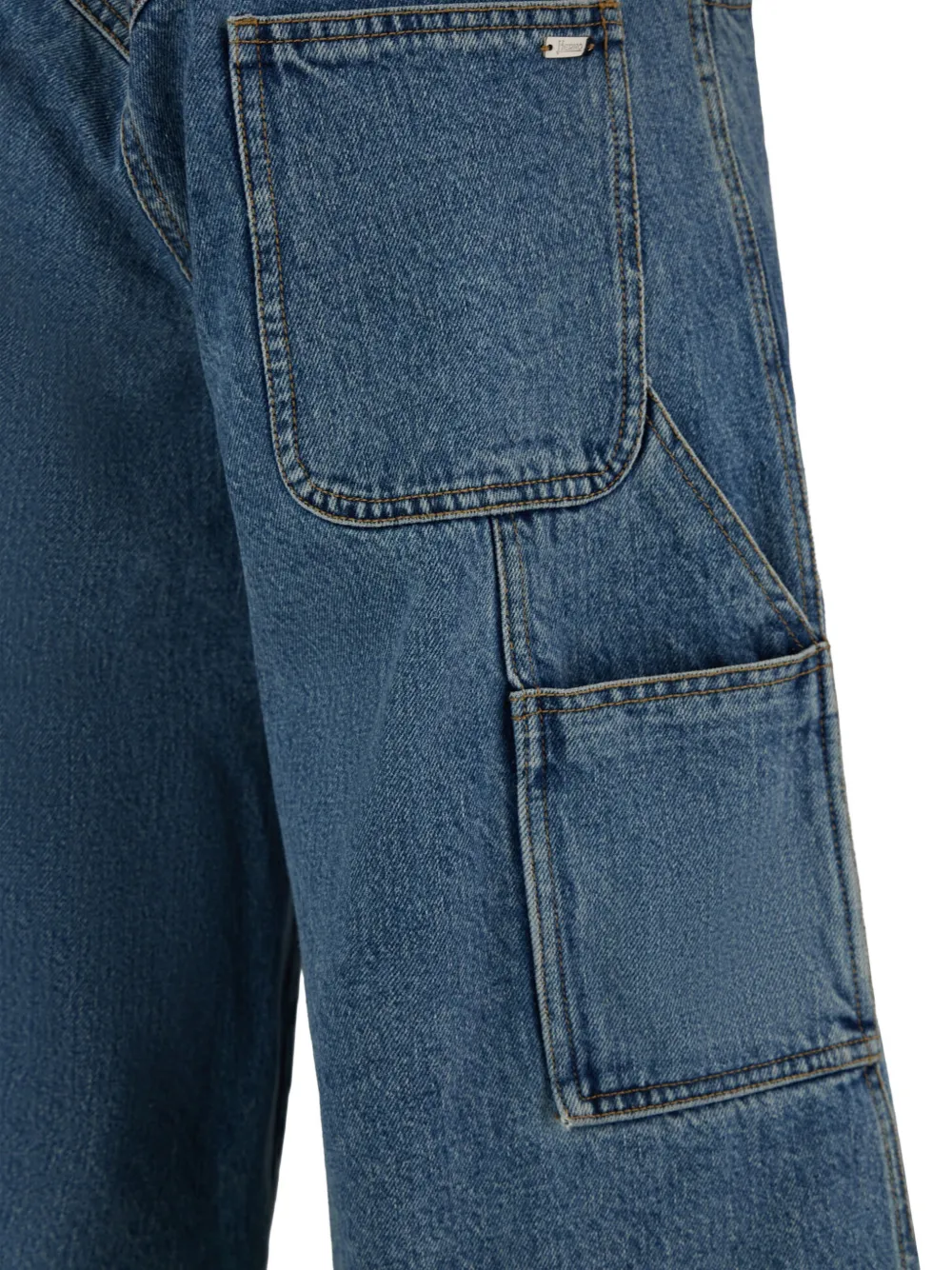 Herno Denim shorts op knielengte Blauw