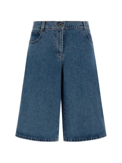Herno five-pocket knee-length denim shorts