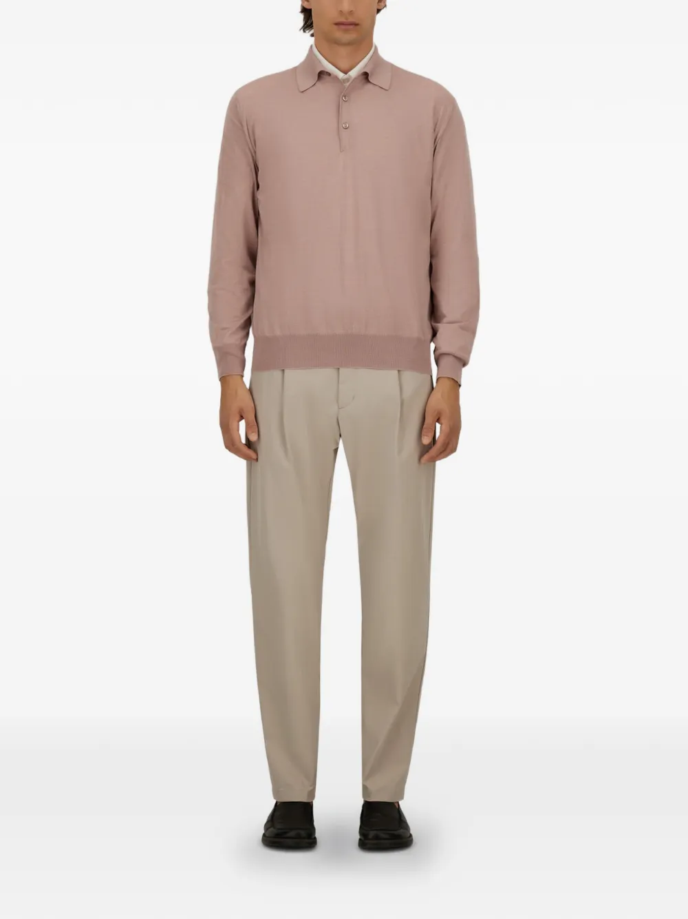 Herno Poloshirt met lange mouwen Roze
