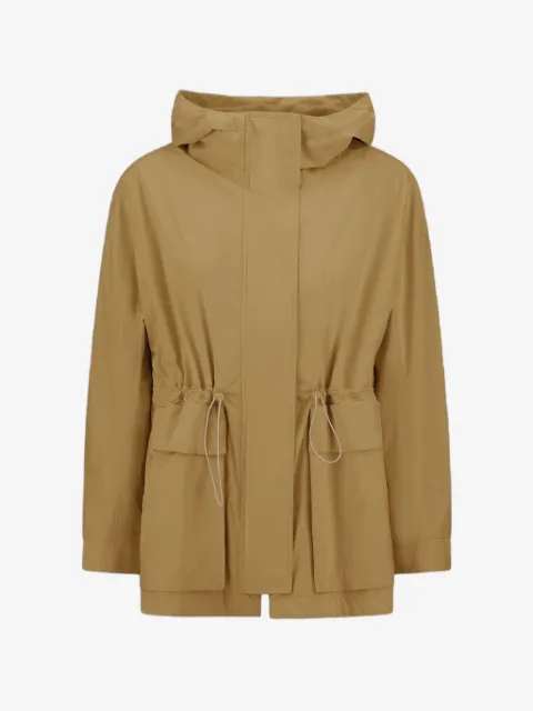 Laminar hooded drawstring-waist parka