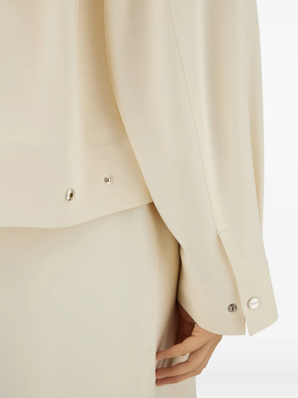 Herno Cropped jack met rits Beige