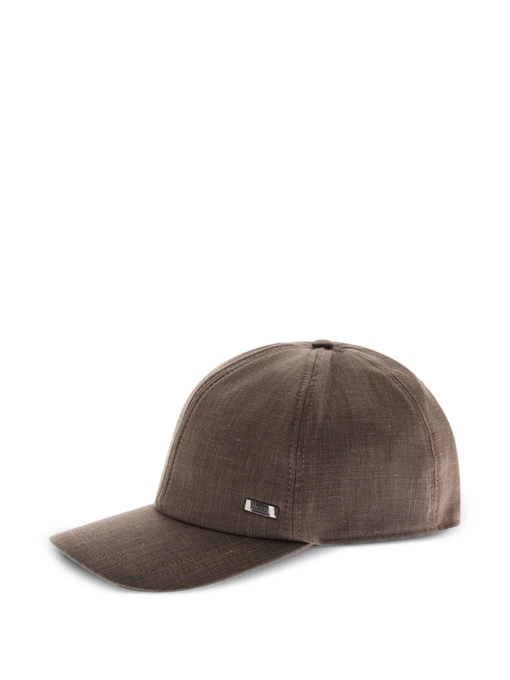 Herno Honkbalpet met metalen logo Bruin