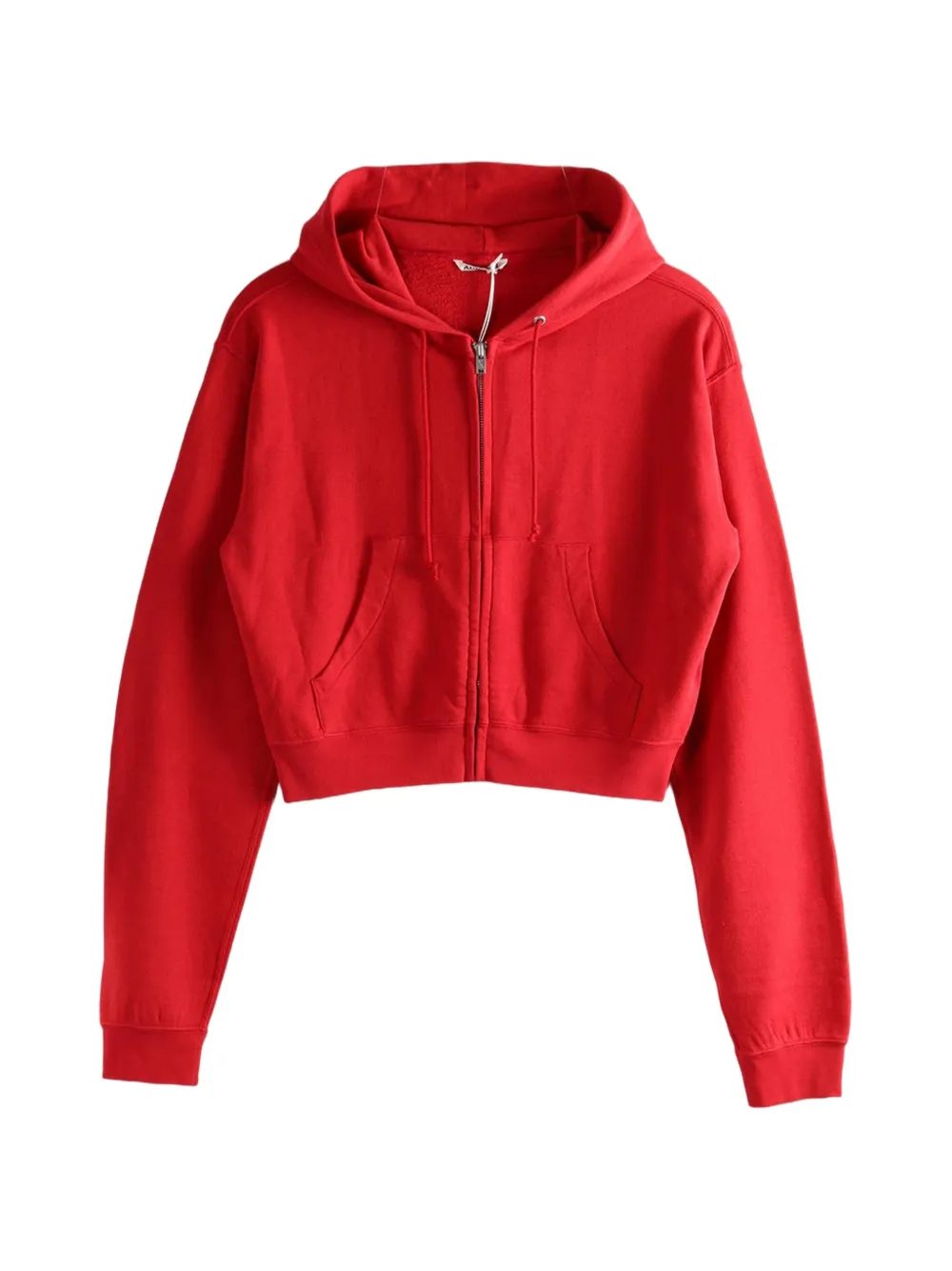 Auralee zip-up cropped jacket - Rosso