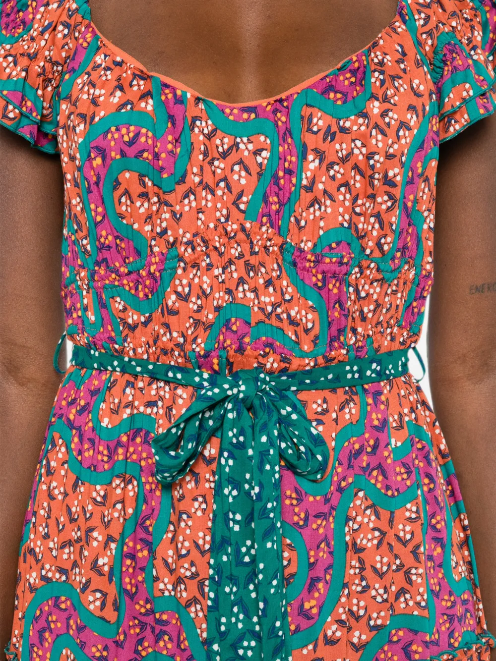 DVF Diane von Furstenberg Alejandro maxi-dress Oranje