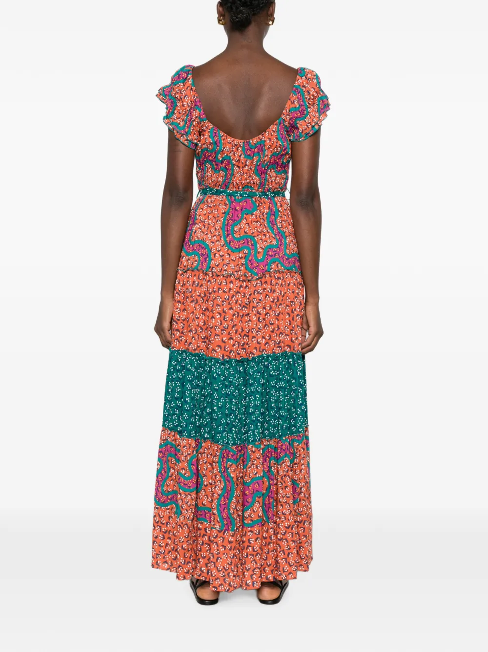 DVF Diane von Furstenberg Alejandro maxi-dress Oranje