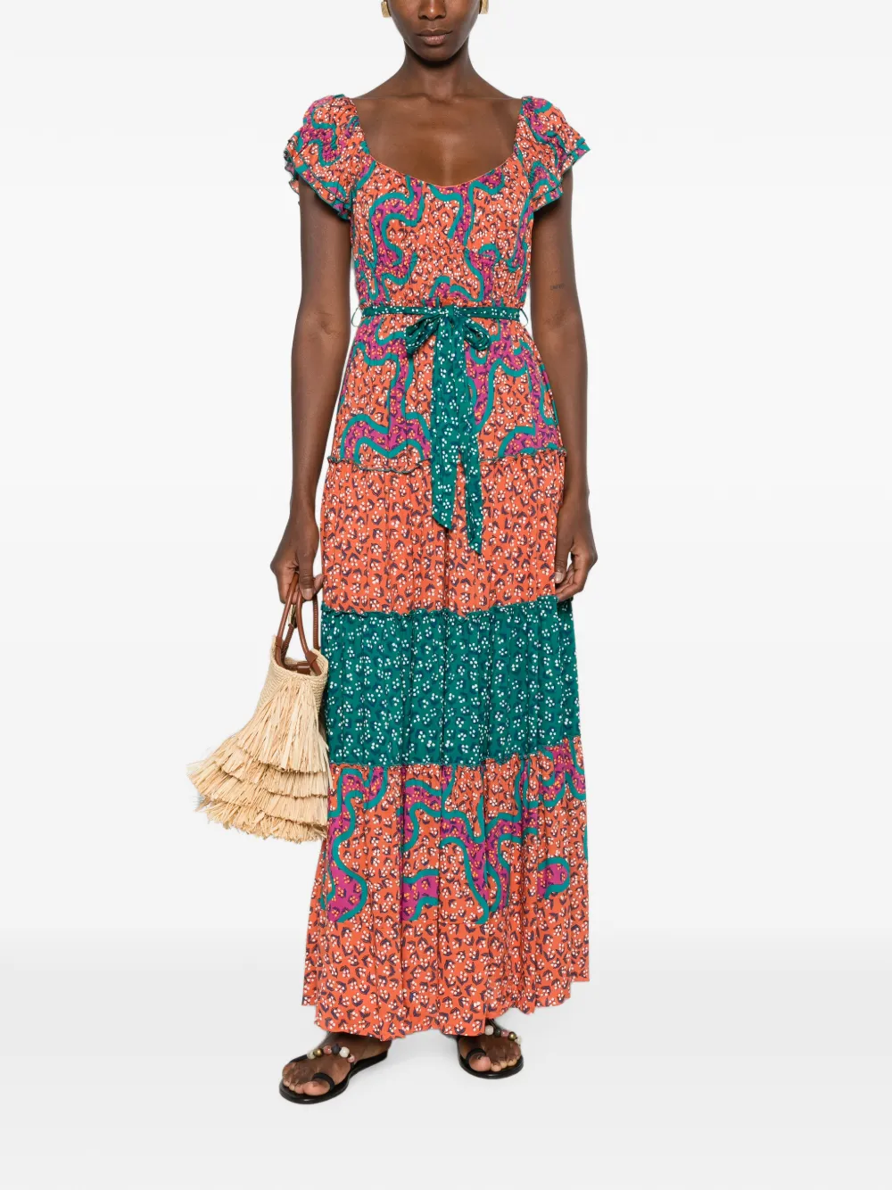 DVF Diane von Furstenberg Alejandro maxi-dress Oranje