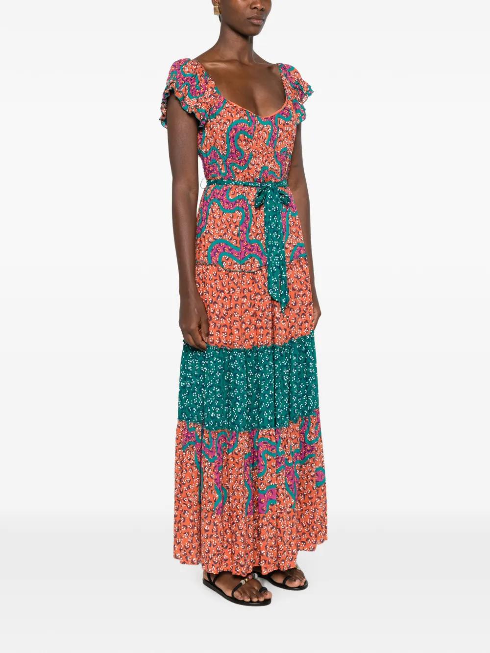 DVF Diane von Furstenberg Alejandro maxi-dress Oranje