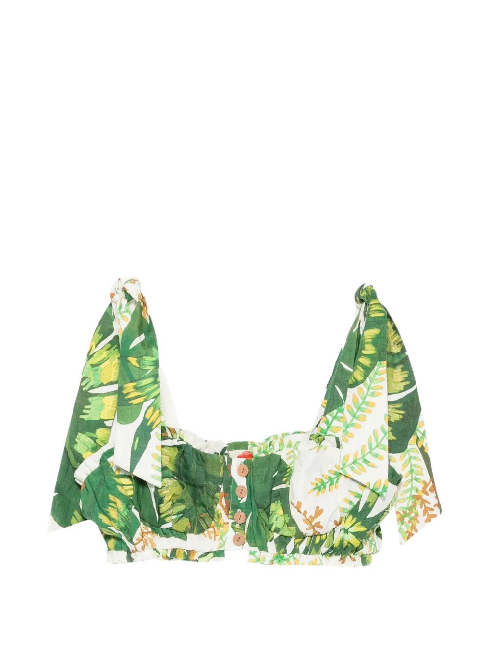 FARM Rio Top corto con stampa - Verde