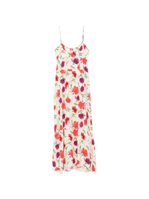 Dvf Vintage floral-print tieredmaxi  dress
