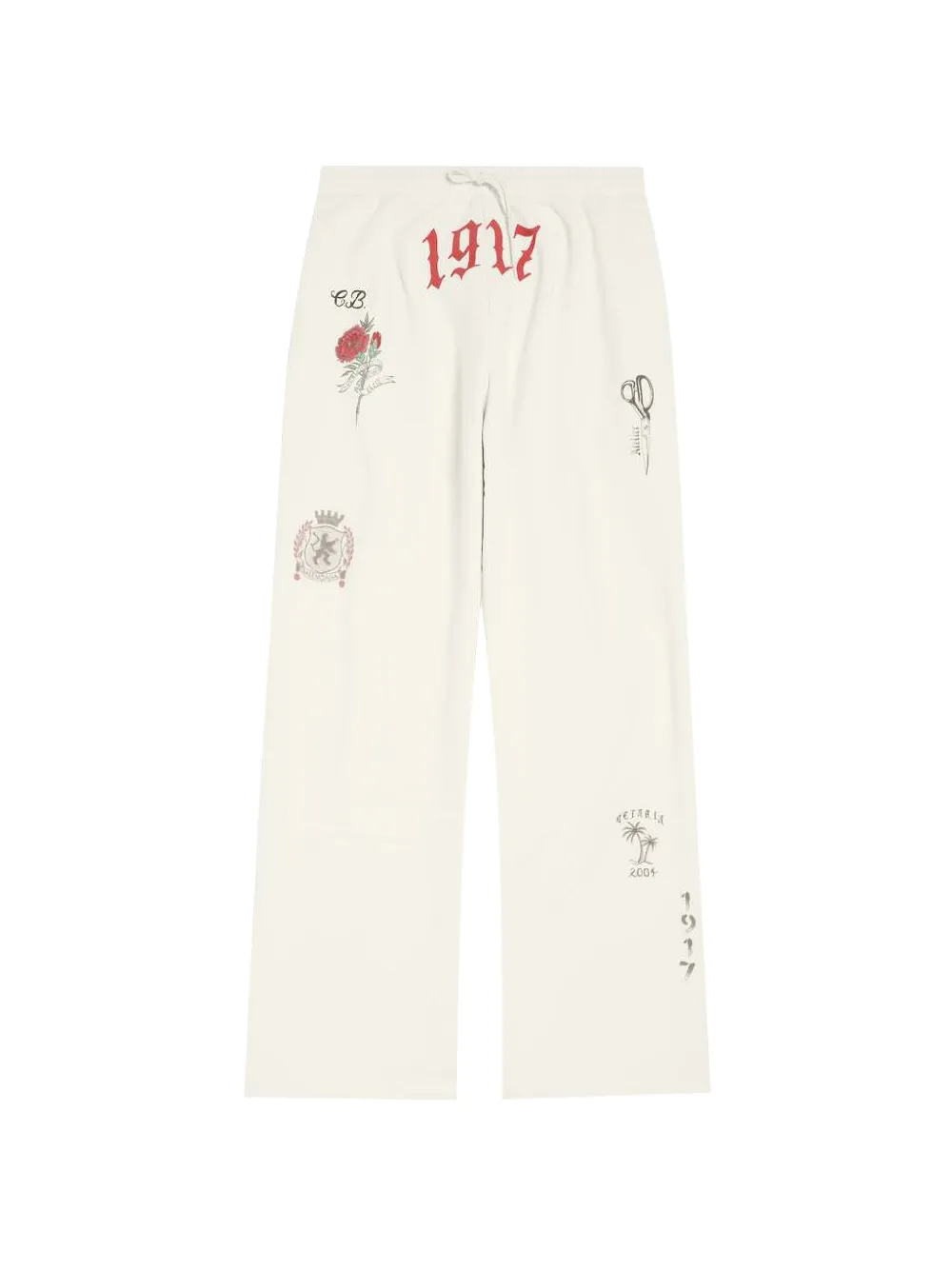 Balenciaga Tattoo baggy sweatpants in cream