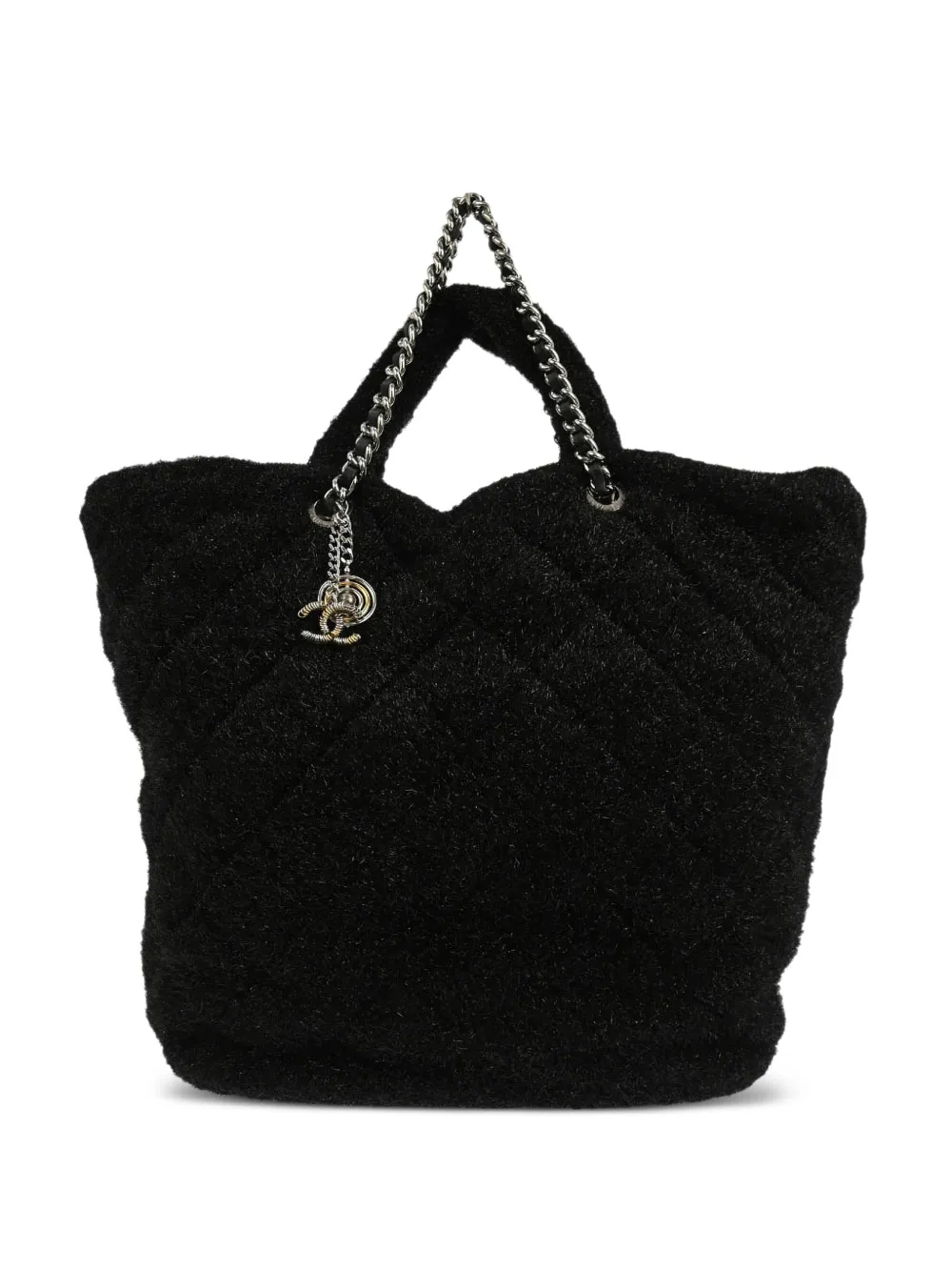 CHANEL Pre-Owned 2017 Pluto glitter chain handbag - Nero