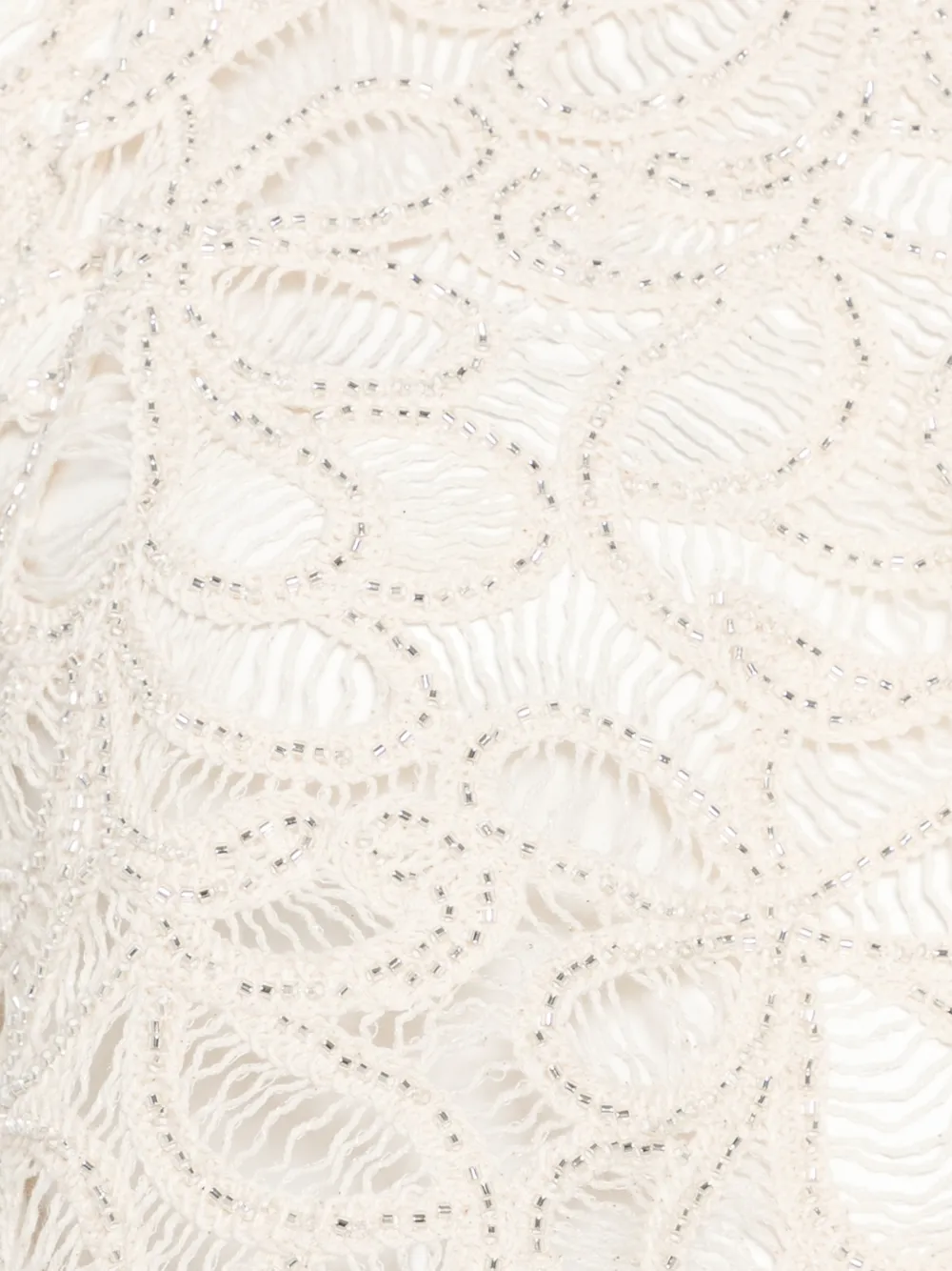 Patrizia Pepe Gehaakte haltertop met bloemenprint Beige
