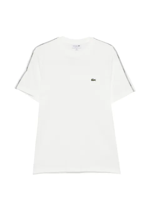 Lacoste logo-patch tape-detail T-shirt