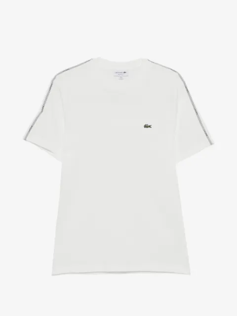 Lacoste t-shirt à écusson à logo et rayure