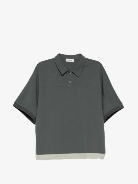 System colour-block polo shirt