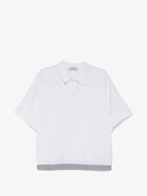 System colour-block polo shirt