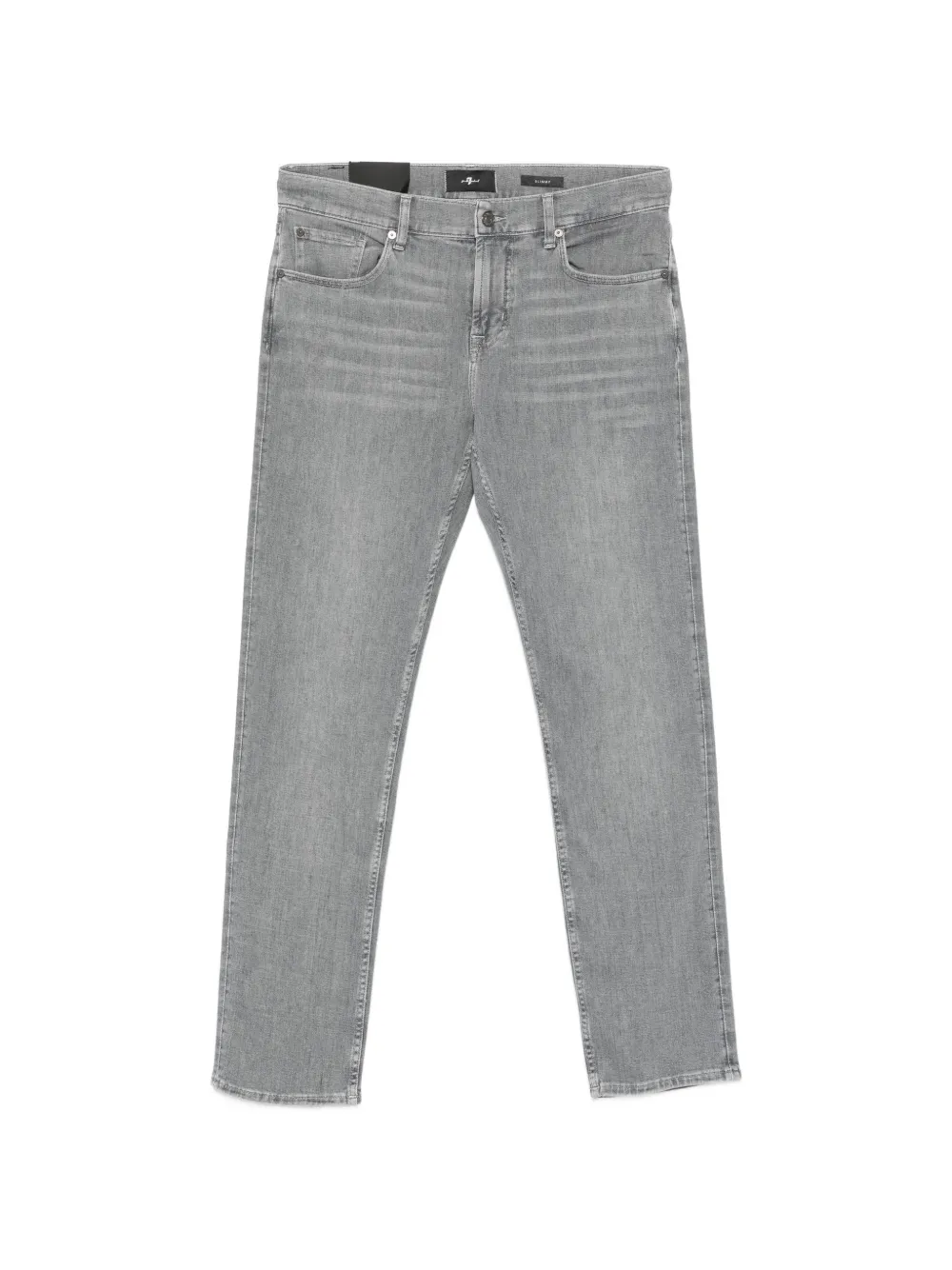 7 For All Mankind Slimmy whiskered faded-effect jeans - Grigio