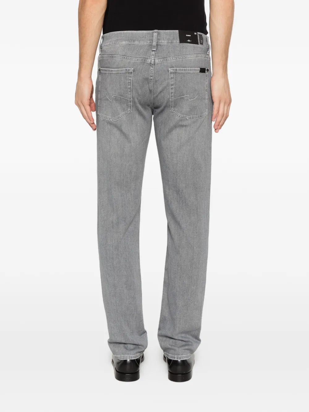 7 For All Mankind Slimmy jeans met vervaagd effect Grijs