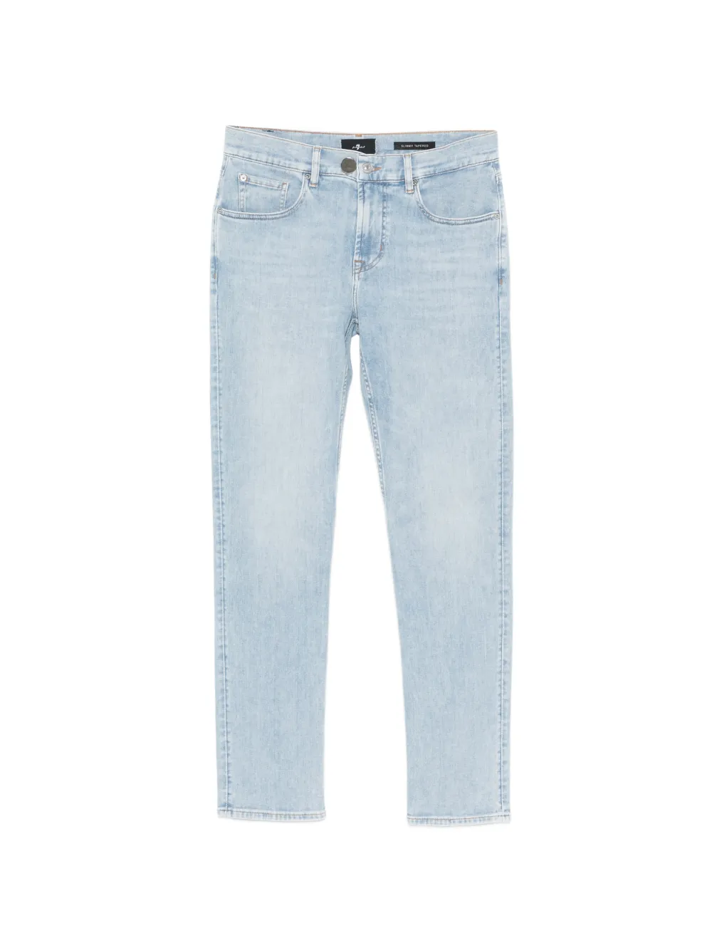 7 For All Mankind Slimmy Tapered logo-patch jeans - Blu