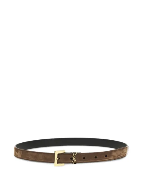 Saint Laurent logo-buckle leather belt