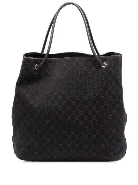 Gucci Pre-Owned 2016-2025 Large GG Denim Gifford tote bag