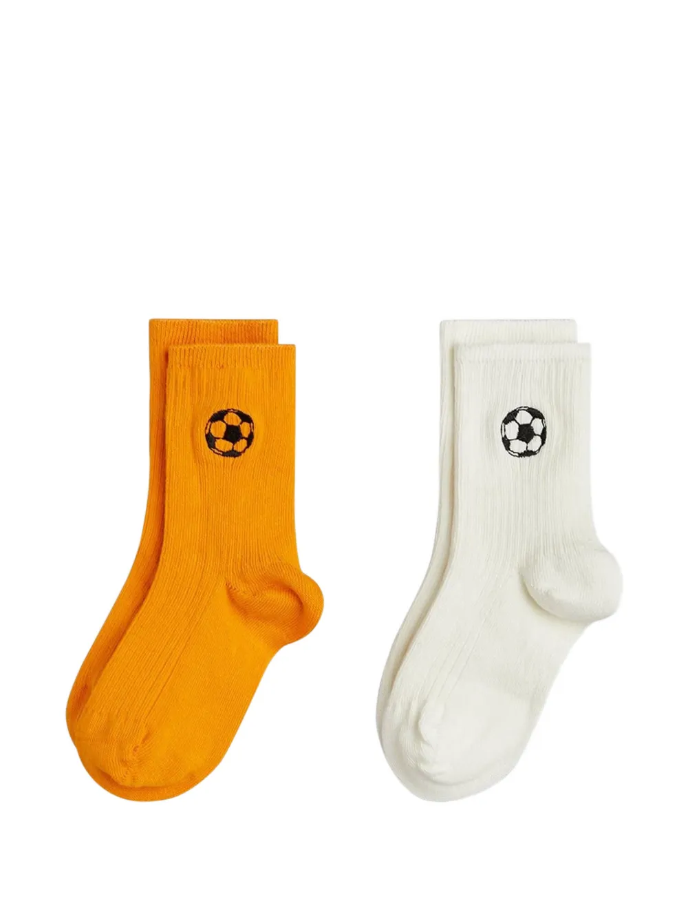 Mini Rodini Calzini con ricamo (2 pezzi) - Arancione