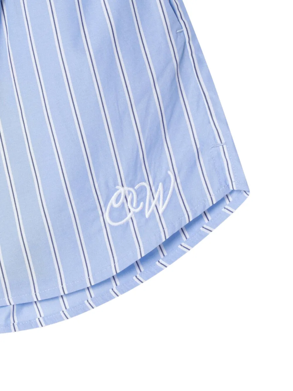 Off-White Kids Gestreepte shorts Blauw