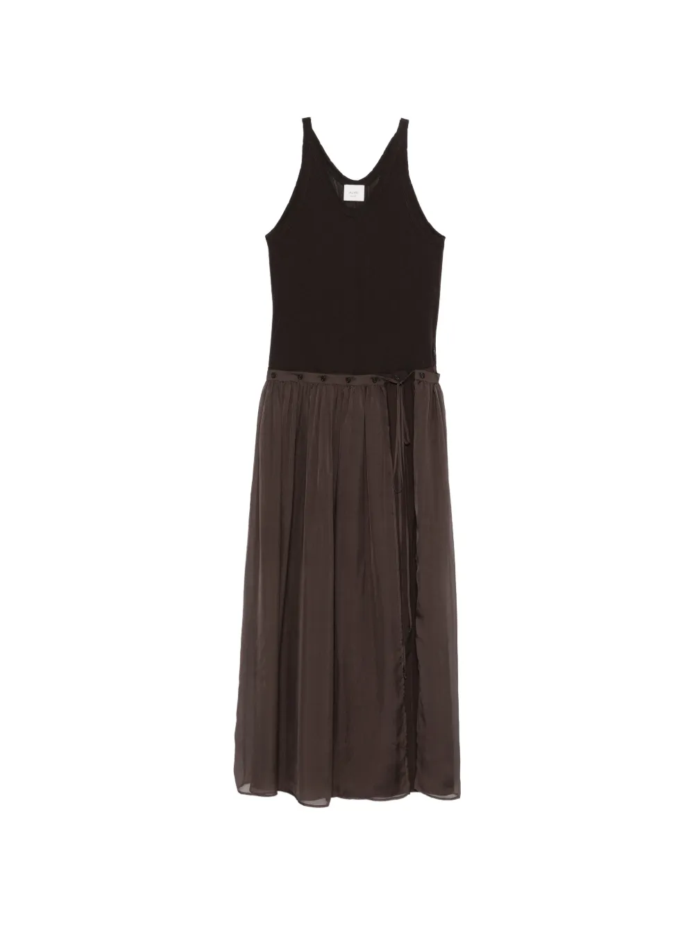 Alysi button dress - Marrone
