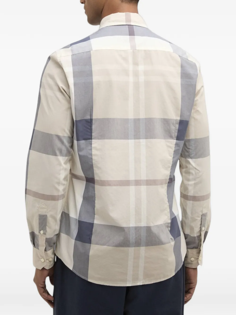 Barbour Overhemd met tartan-ruit en zak Beige