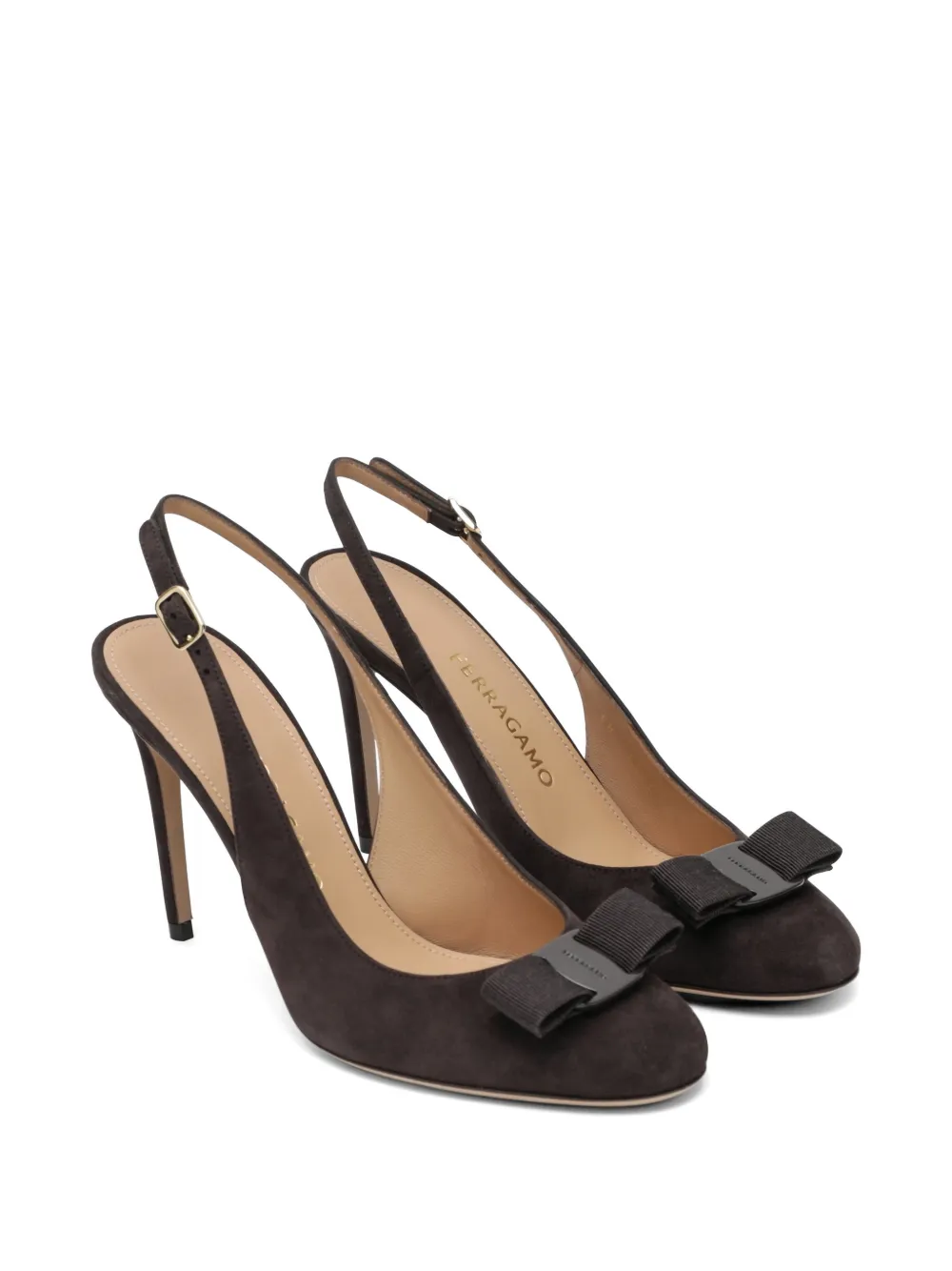 Ferragamo Vara bow slingback pumps Bruin