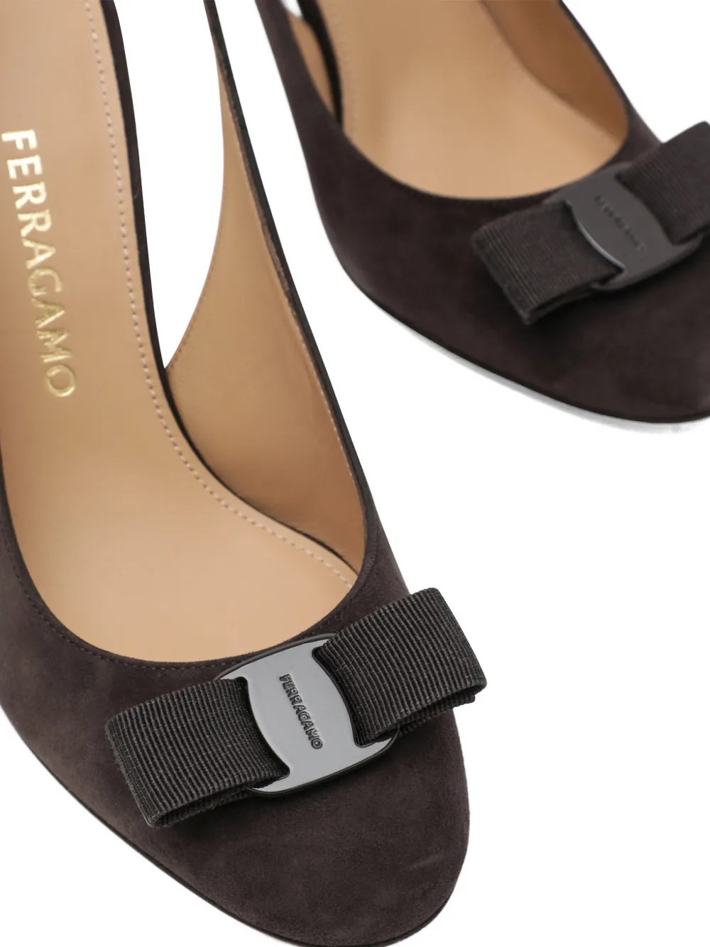 Ferragamo Vara bow slingback pumps Bruin