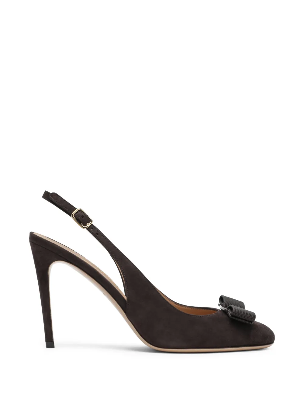 Ferragamo Vara bow slingback pumps - Marrone