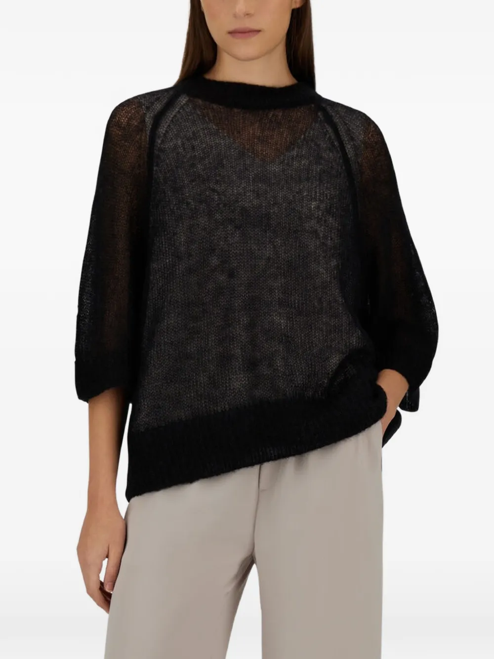 Herno T-shirt met raglan mouwen Zwart
