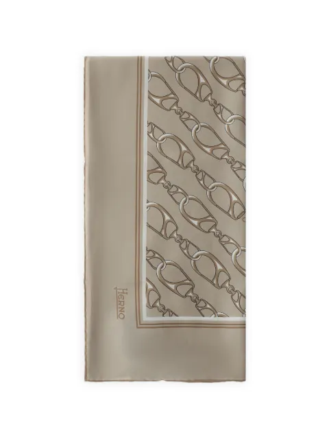 Herno graphic-print silk scarf