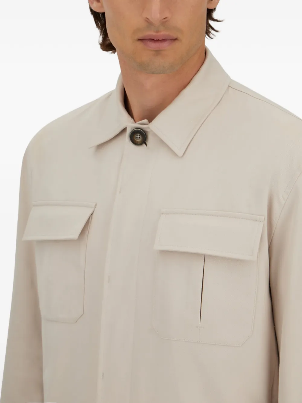 Herno Shirtjack met klepzakken Beige
