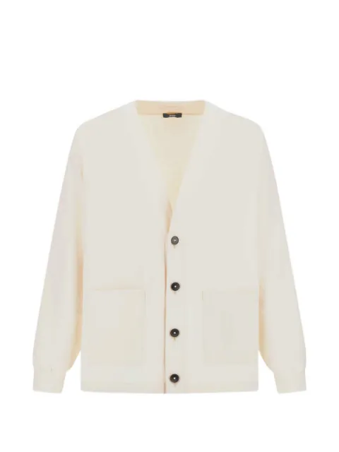 Herno boxy V-neck cotton cardigan