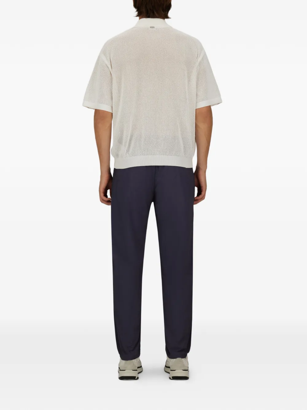 Herno Broek met trekkoordtaille en toelopende pijpen Blauw