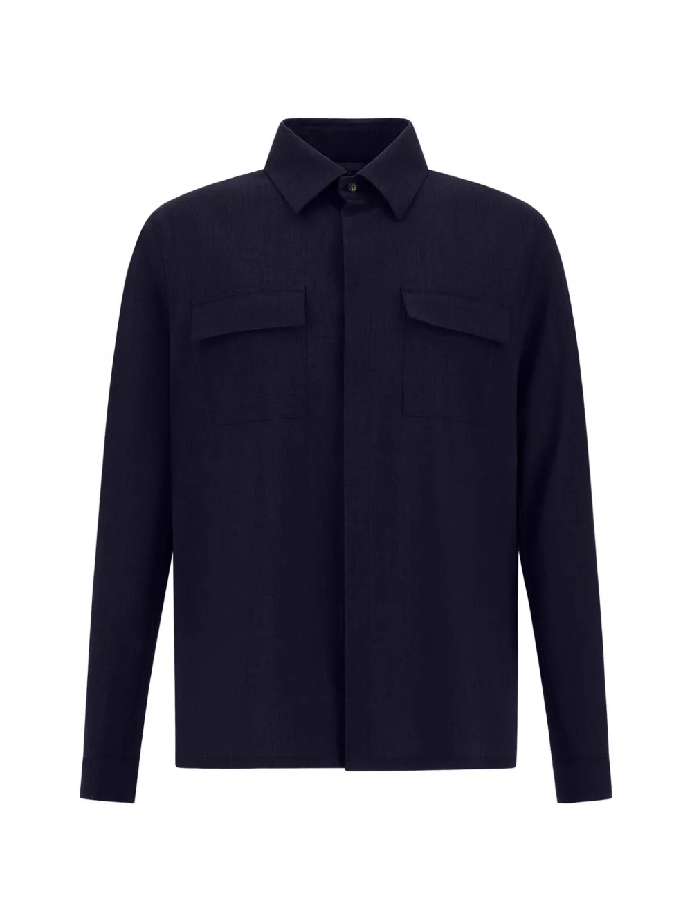 Herno flap-pocket shirt - Blu