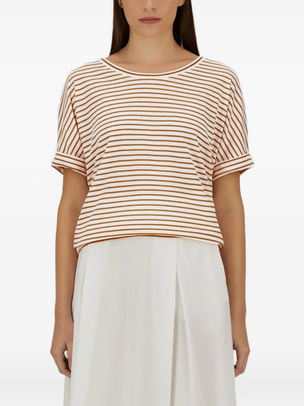 Herno Gestreept T-shirt Wit