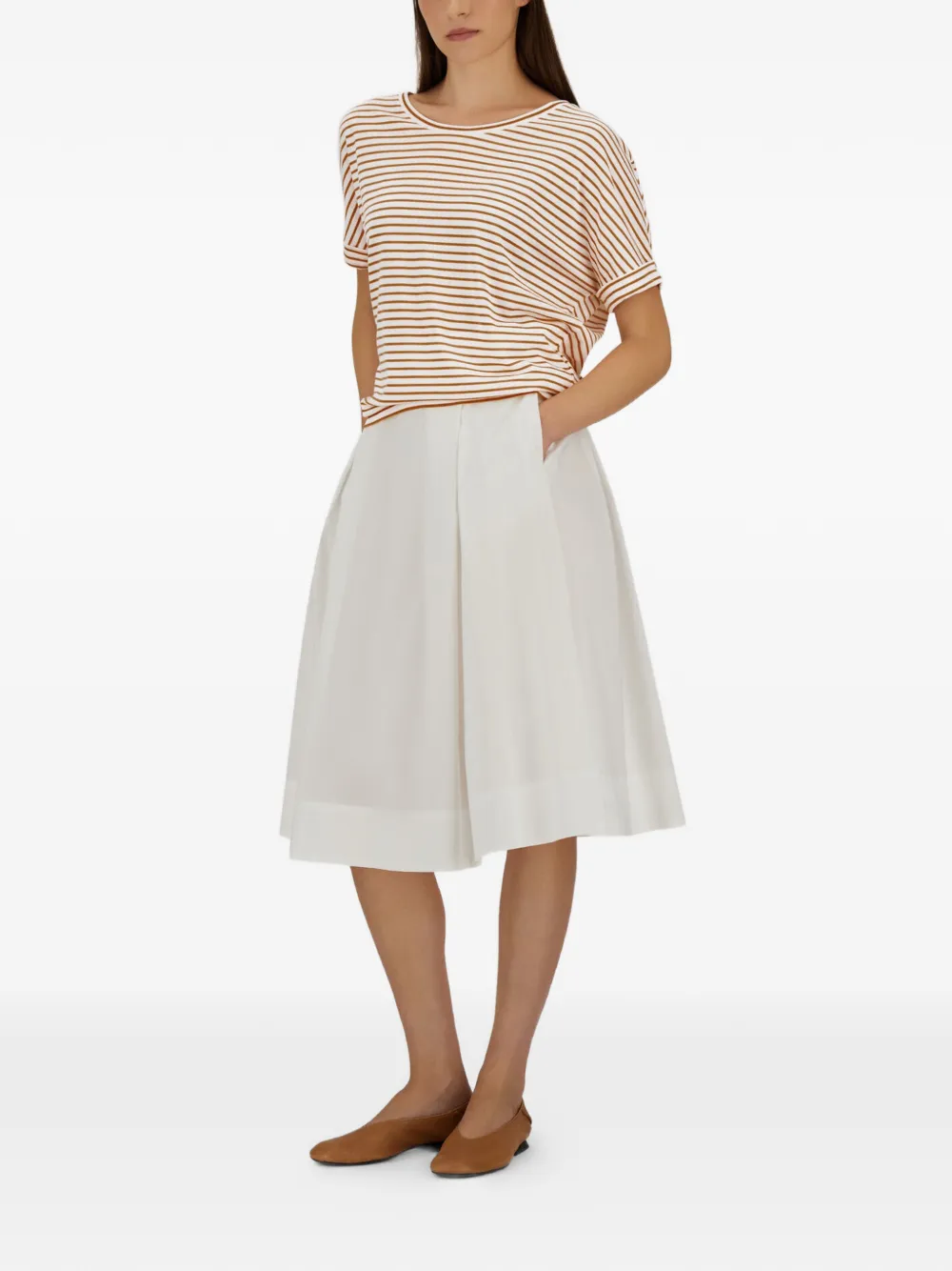 Herno Gestreept T-shirt Wit