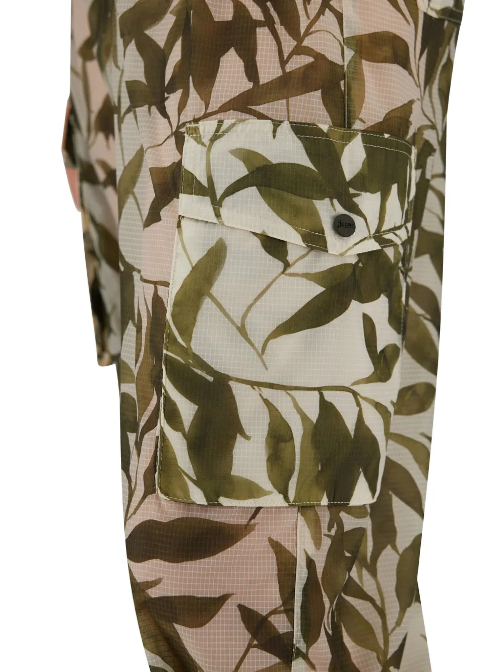 Herno Broek met bloemenprint Beige