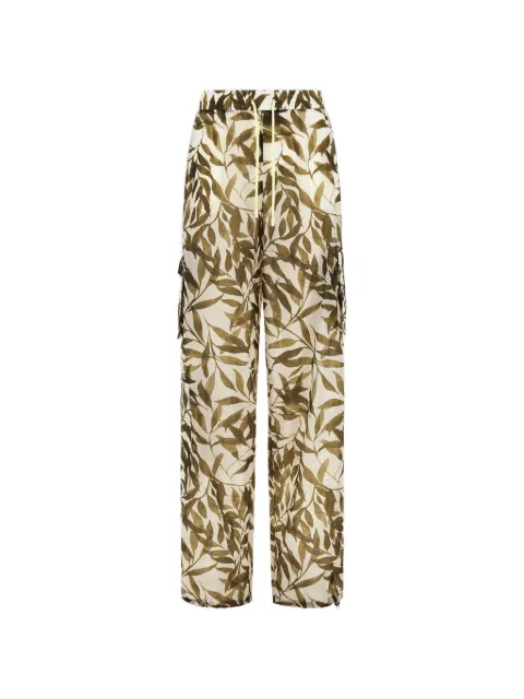 Herno floral-print straight-leg trousers