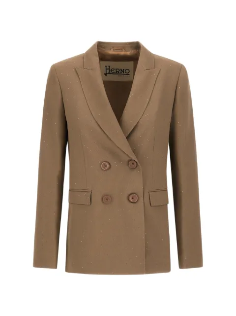 Herno sequin-embellished double-breasted blazer