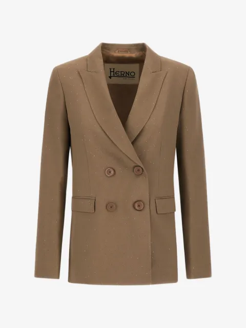 Herno sequin-embellished double-breasted blazer