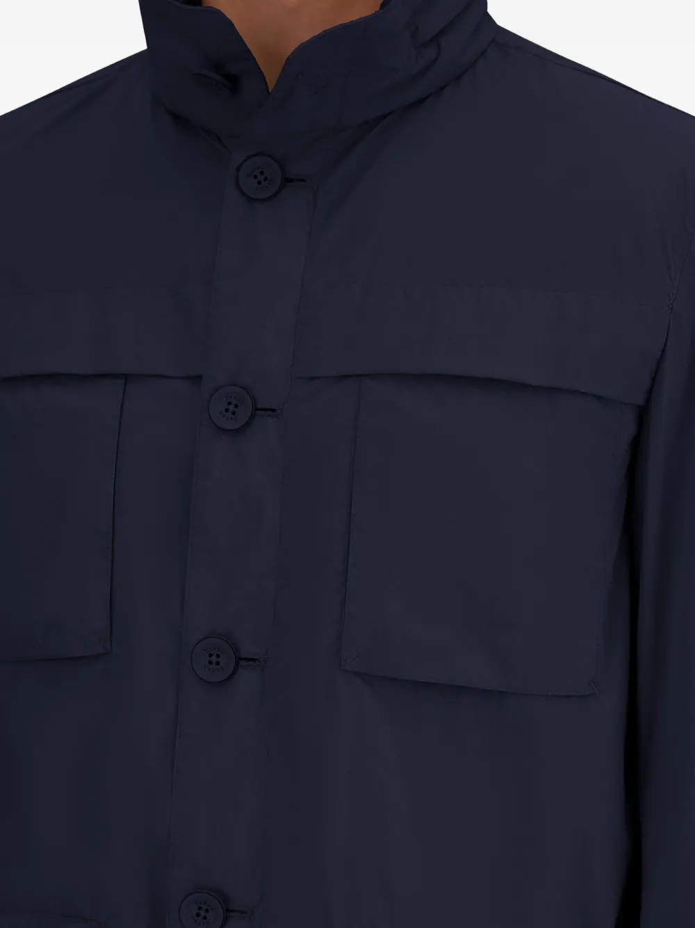 Herno Shirtjack met hoge hals Blauw