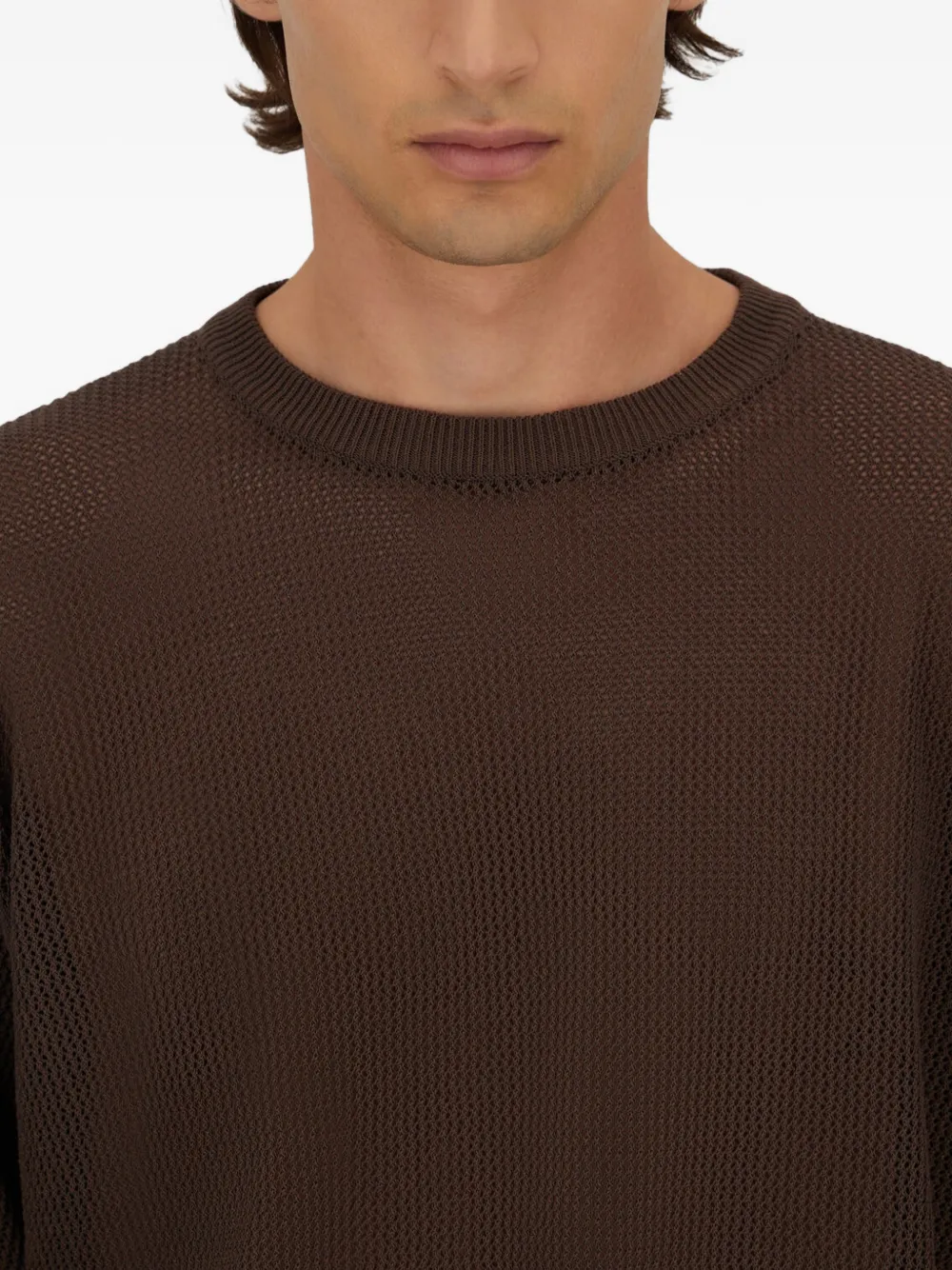 Herno T-shirt met ronde hals Bruin