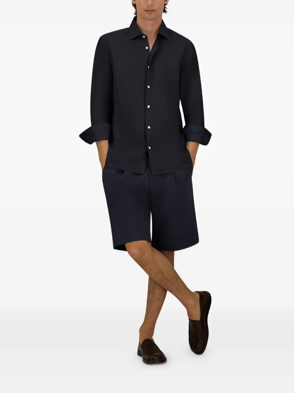 Herno Overhemd met lange mouwen Blauw