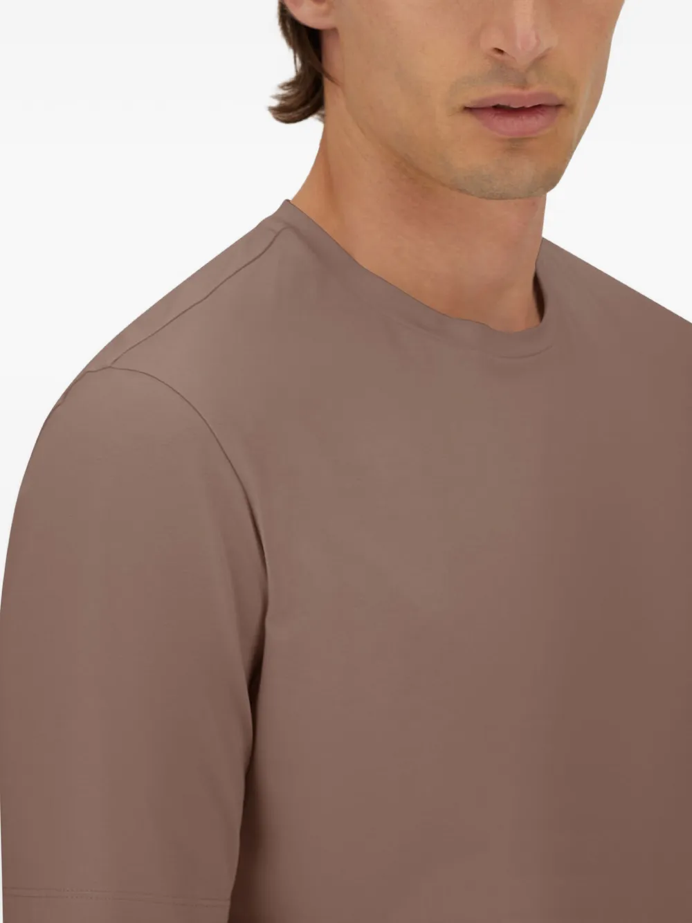 Herno T-shirt met ronde hals Bruin